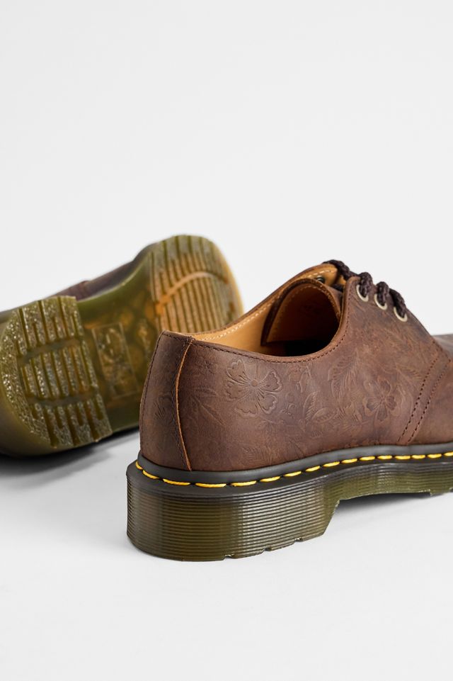 Dr. Martens Dunkelbraune 1461 3-Ösen Blumenschuhe #2