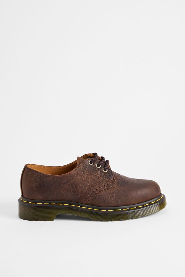 Dr. Martens Dunkelbraune 1461 3-Ösen Blumenschuhe #3