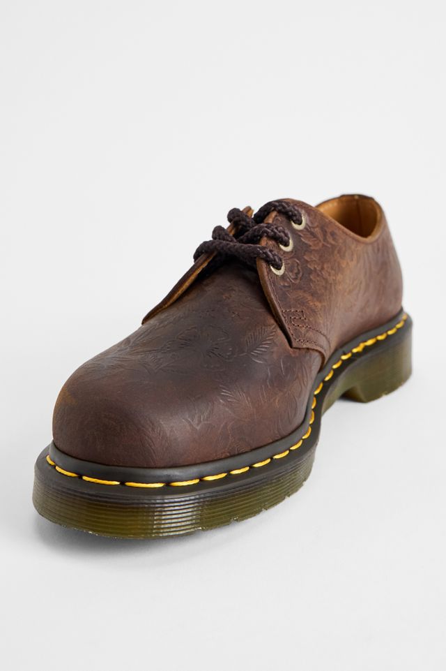 Dr. Martens Dunkelbraune 1461 3-Ösen Blumenschuhe #4