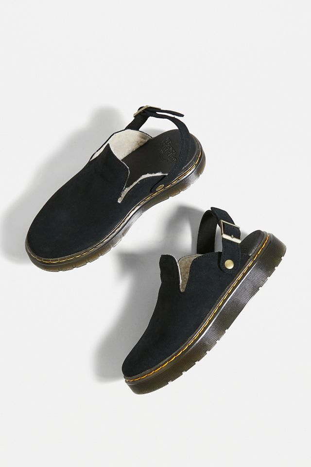 Dr. Martens Black Suede Lined Carlson Sandals | Urban