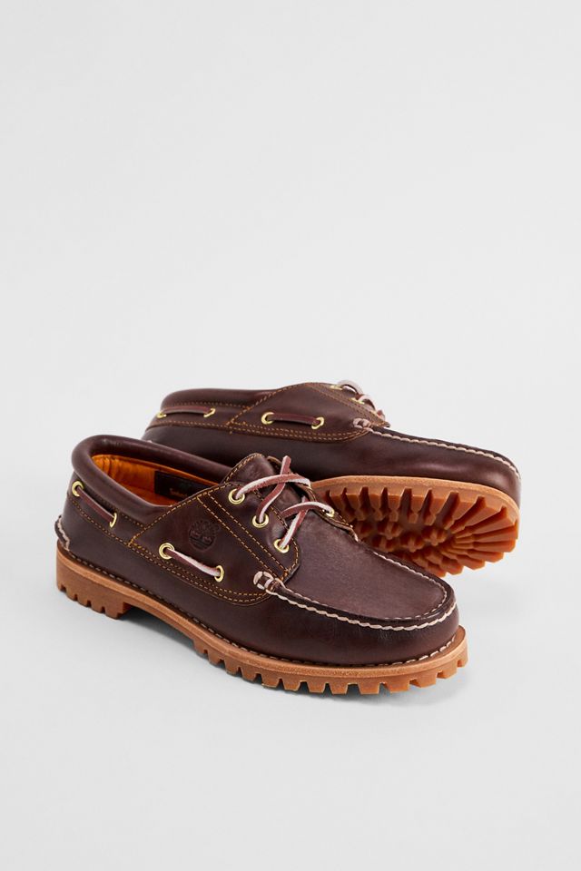 Chaussures bateau à 3 œillets en cuir bordeaux Noreen Timberland #2