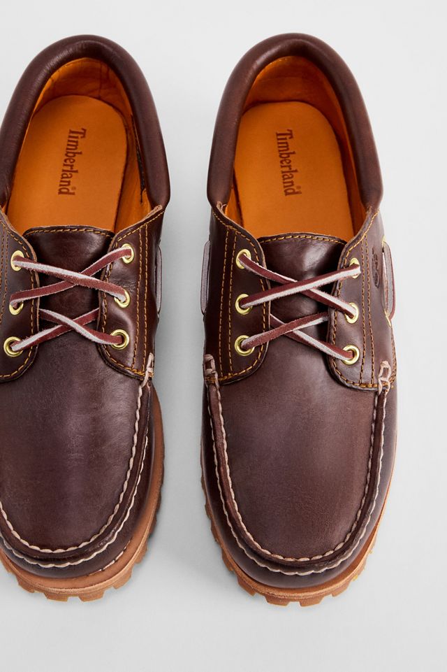 Chaussures bateau à 3 œillets en cuir bordeaux Noreen Timberland #3