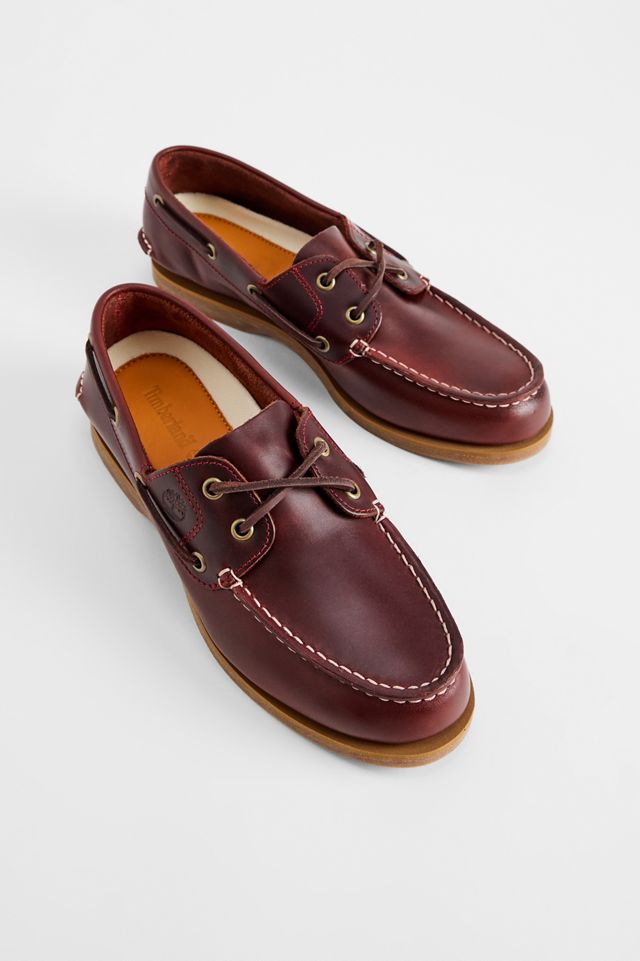 Timberland Burgunderfarbene 2-Ösen Bootsschuhe #1