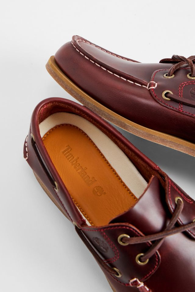 Timberland Burgunderfarbene 2-Ösen Bootsschuhe #2