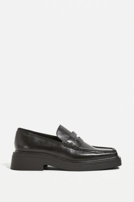 Vagabond Black Eyra Square Toe Loafers | Urban Outfitters UK