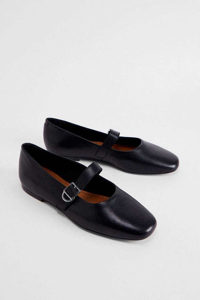 Vagabond Black Jolin Leather Ballet Shoes #1