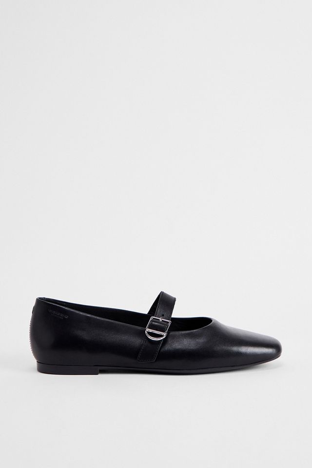 Vagabond Black Jolin Leather Ballet Shoes #2