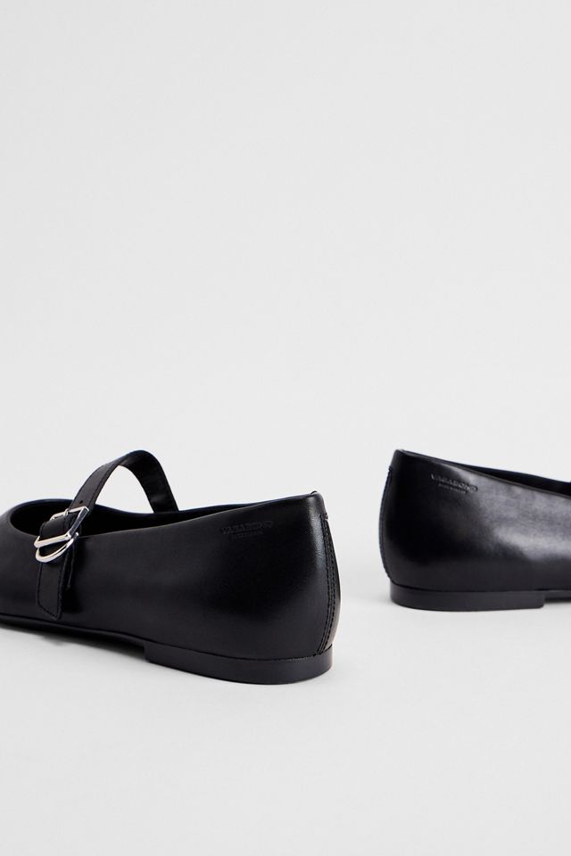 Vagabond Black Jolin Leather Ballet Shoes #4