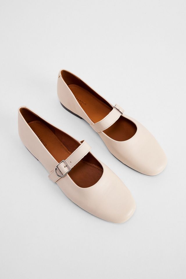 Vagabond White Jolin Leather Ballet Flats #1