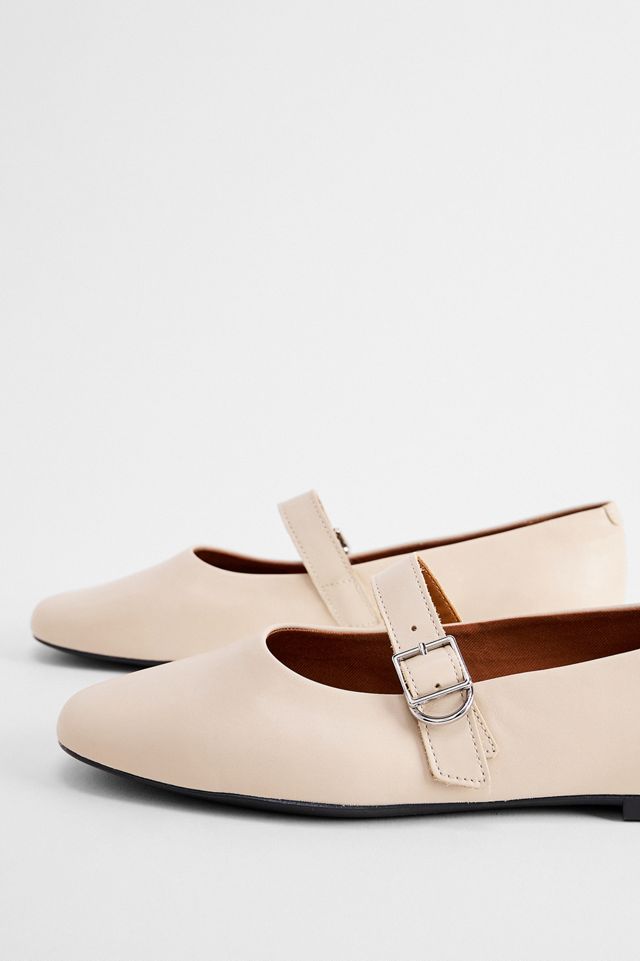 Vagabond White Jolin Leather Ballet Flats #3