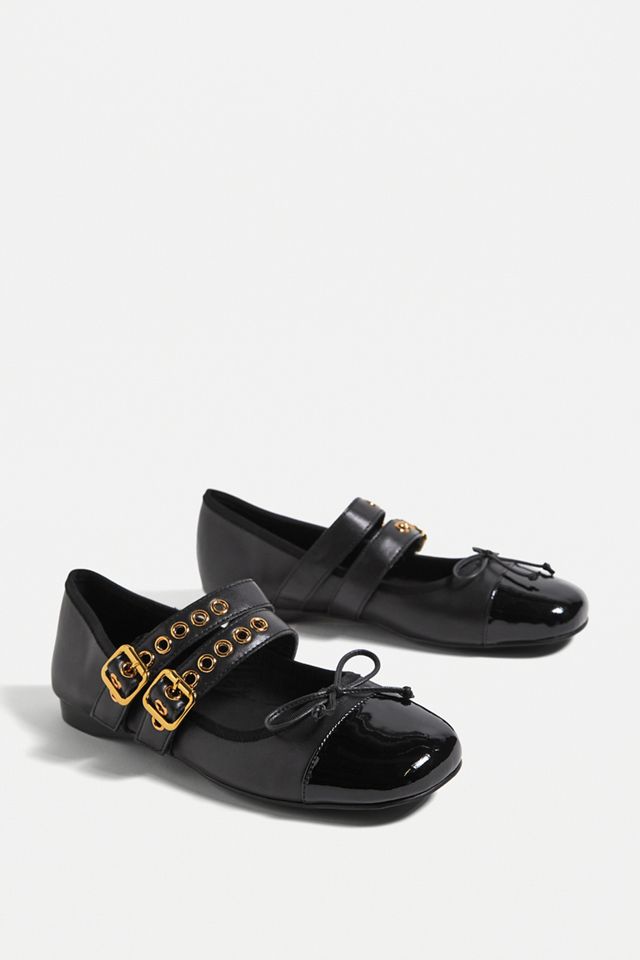 Jeffrey Campbell Black & Gold Balletic Pumps #1