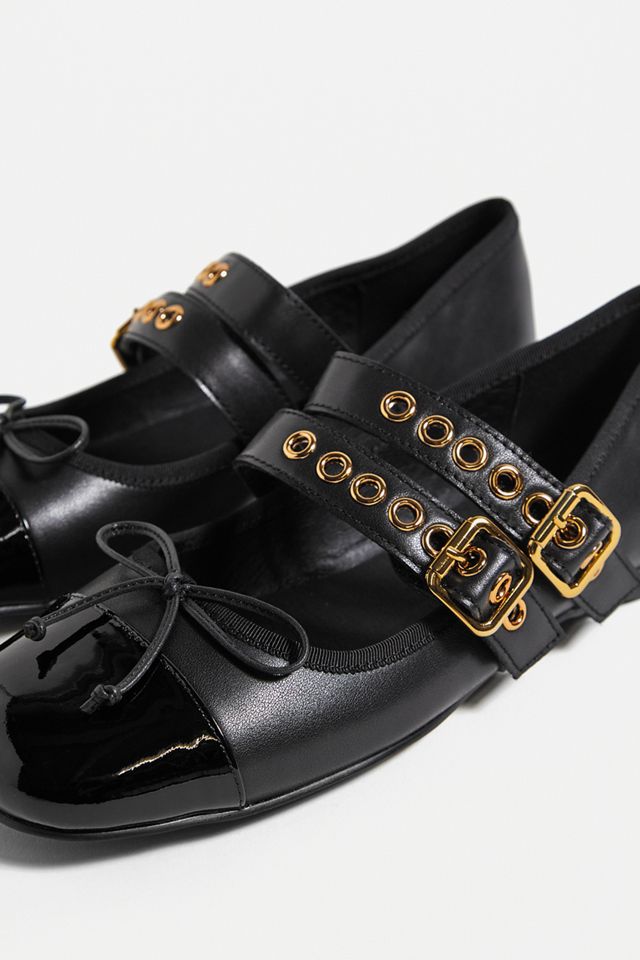 Jeffrey Campbell Black & Gold Balletic Pumps #3