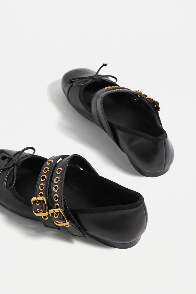 Jeffrey Campbell Black & Gold Balletic Pumps #4