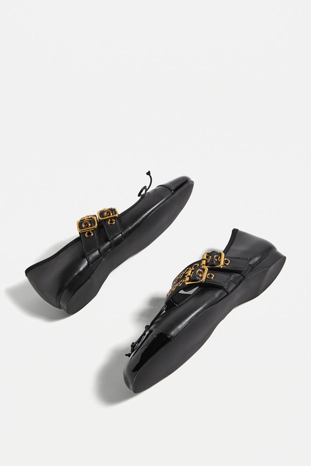 Jeffrey Campbell Black & Gold Balletic Pumps #5