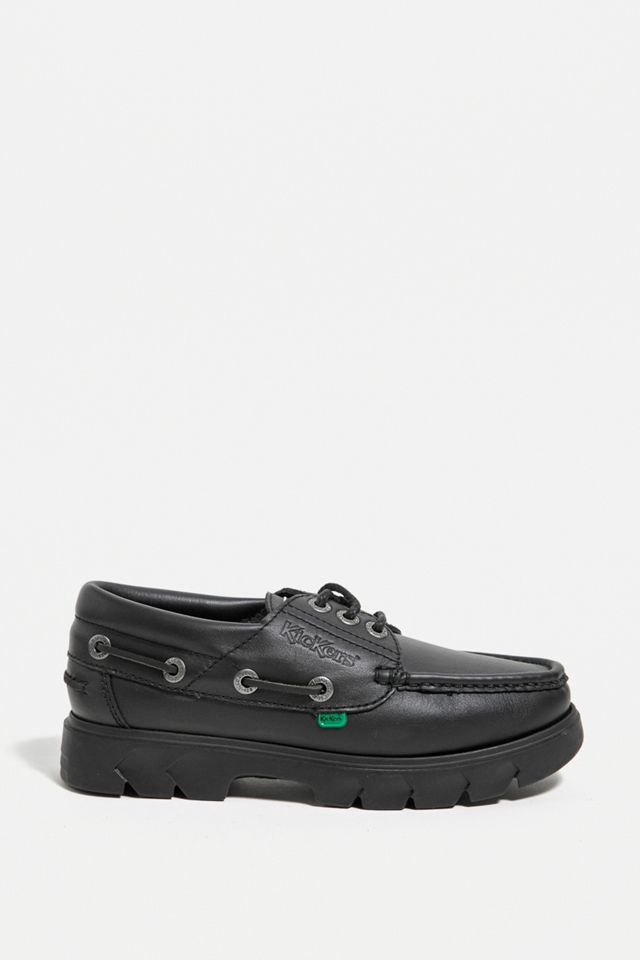 Kickers Black Lennon Boat Shoes #4