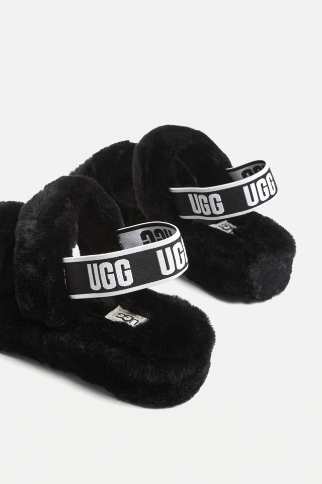 UGG Oh Yeah Black Slide Sandals | Urban Outfitters UK