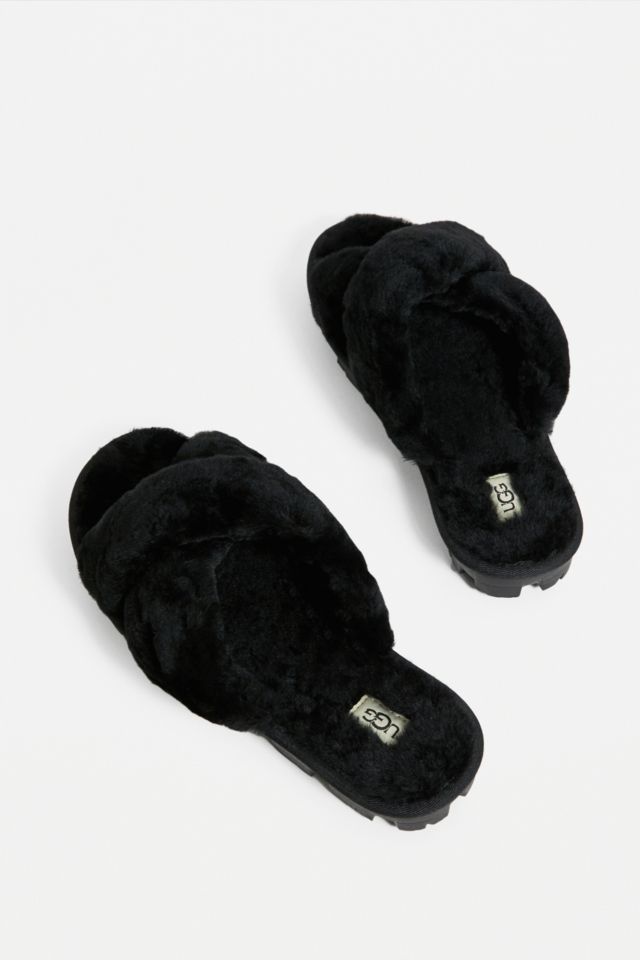 Ugg fuzzette slide online black