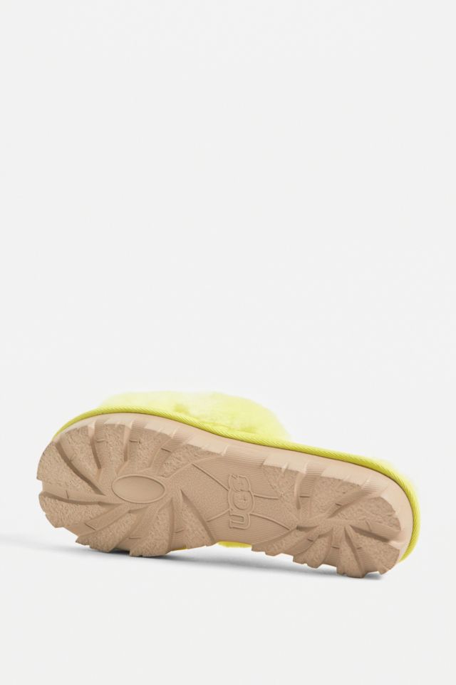 UGG Fuzzette Yellow Slipper Sliders