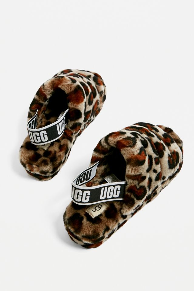 UGG Fluff Yeah Leopard Sliders