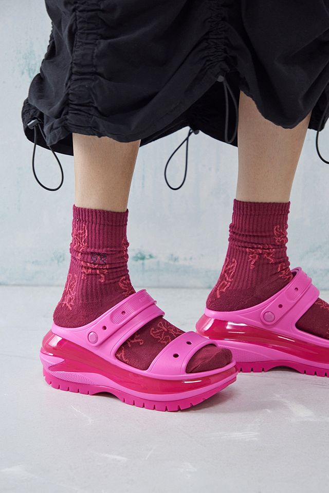 Crocs Pink Mega Crush Sandals | Urban Outfitters UK