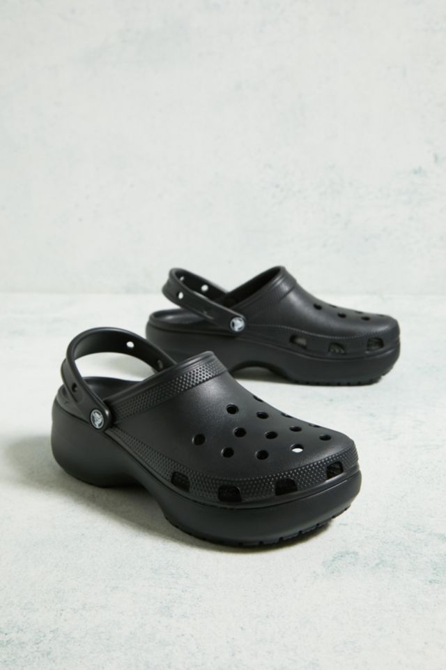 Crocs Black Classic Platform Clogs #1
