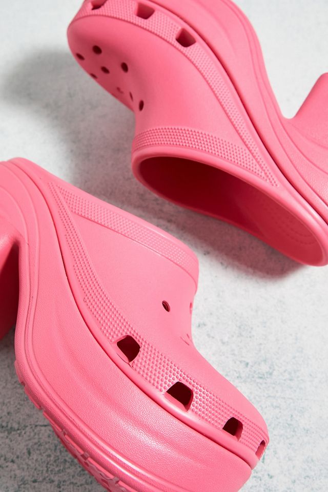 Crocs zuecos de tacón de sirena rosa #2