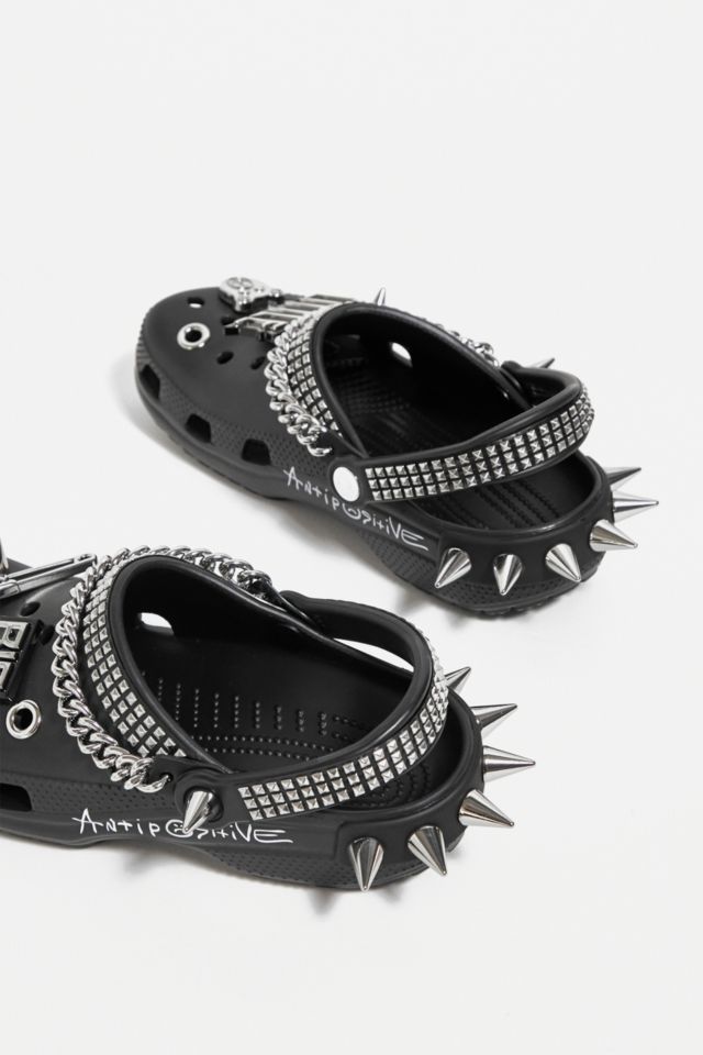 Little Big X Crocs classic studded shoes in black