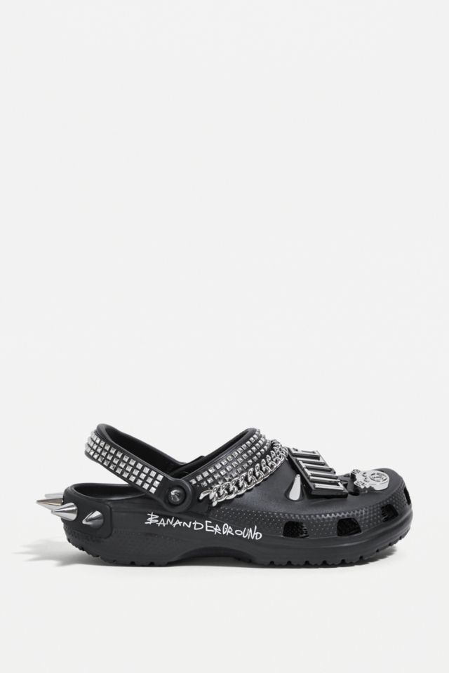 Little Big X Crocs classic studded shoes in black