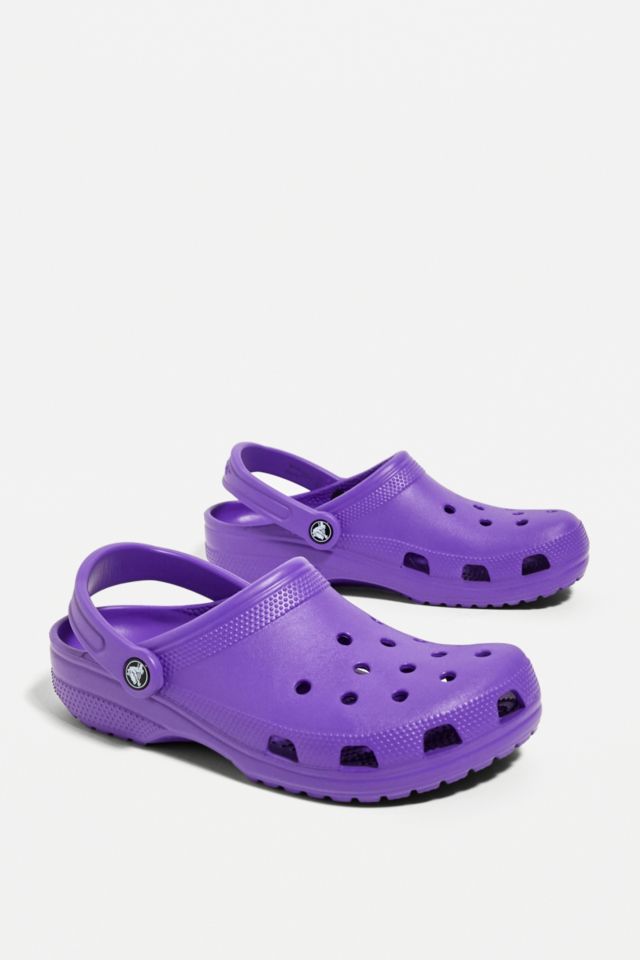 Crocs store neon purple