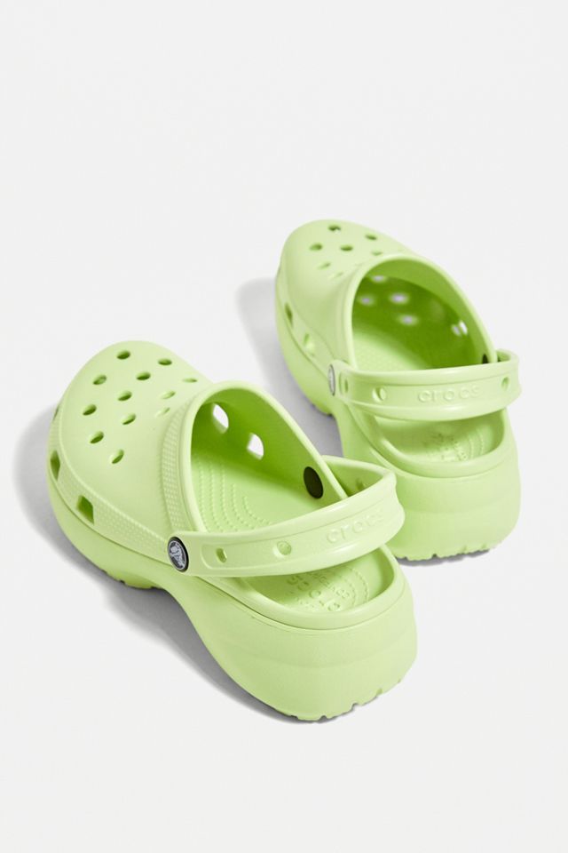 Crocs Celery Green Classic Platform Clog #3