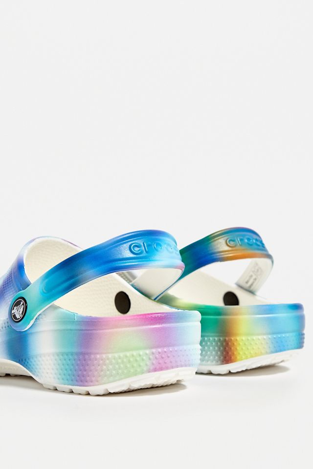 Crocs Zuecos clásicos blancos solarizados #2