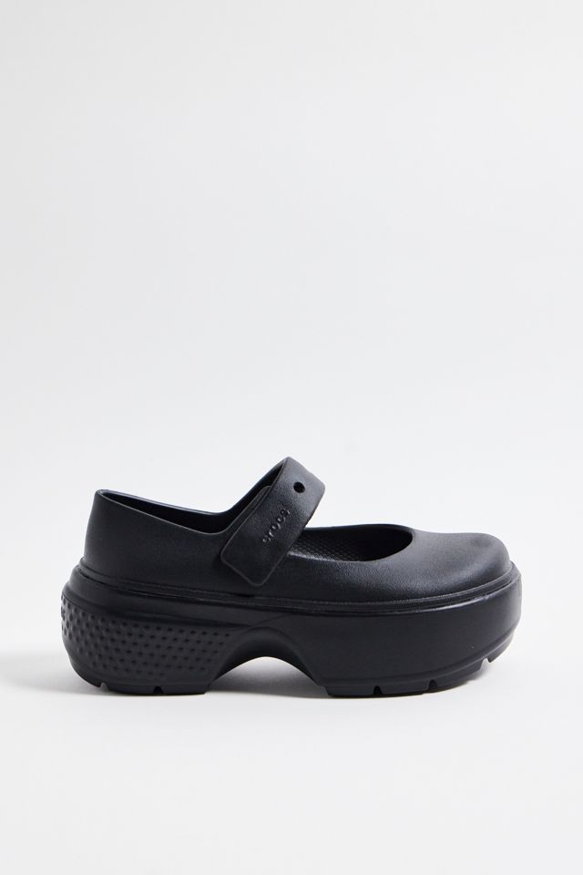 ローファー・オックスフォード [CROCS] STOMP MARY JANE : Black Shoes Crocs Stomp Mary Jane Black/ Black | Queens