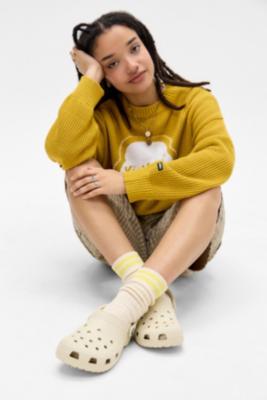 Crocs Bone Classic Clogs - Cream UK 4 at Urban Outfitters