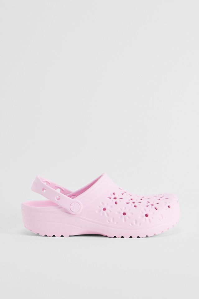 Zoccoli Crocs Rosa con Ritagli Floreali
 #1