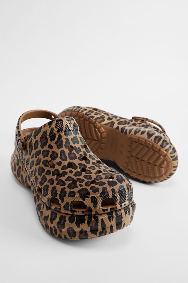 Crocs Leopard Classic Platform Clogs