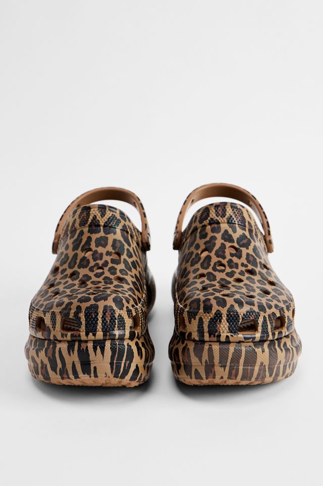 Crocs Leopard Classic Platform Clogs #3