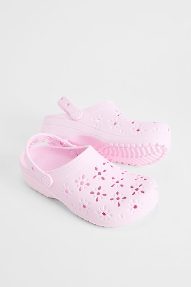 Sabots classiques floraux roses Crocs #1