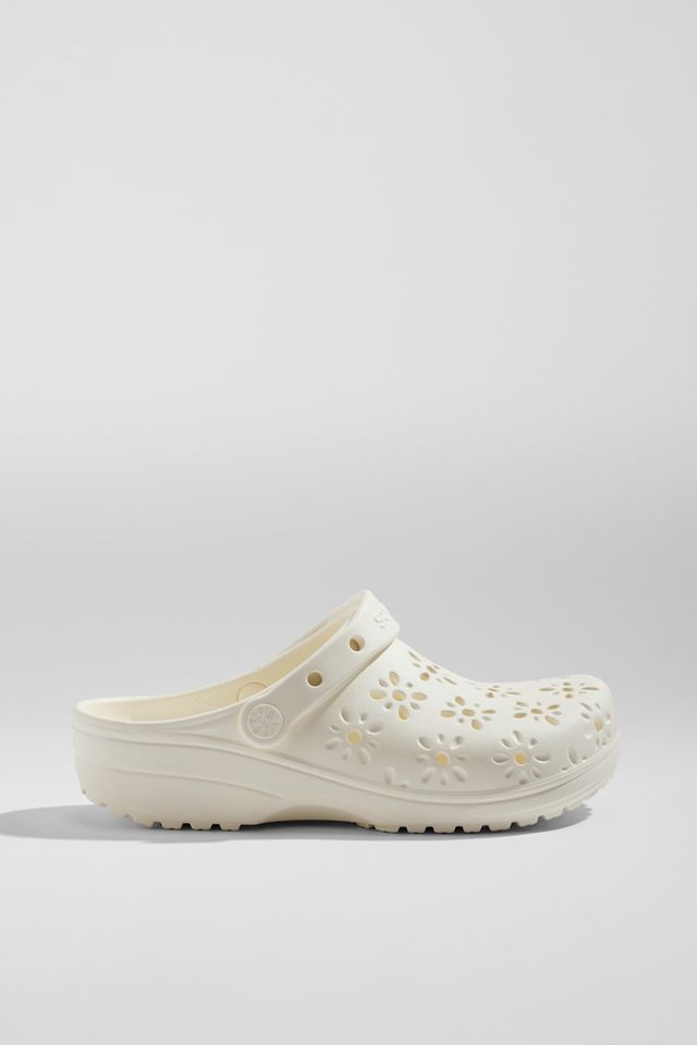 Crocs Klassische Blumen-Clogs in Kreide #2