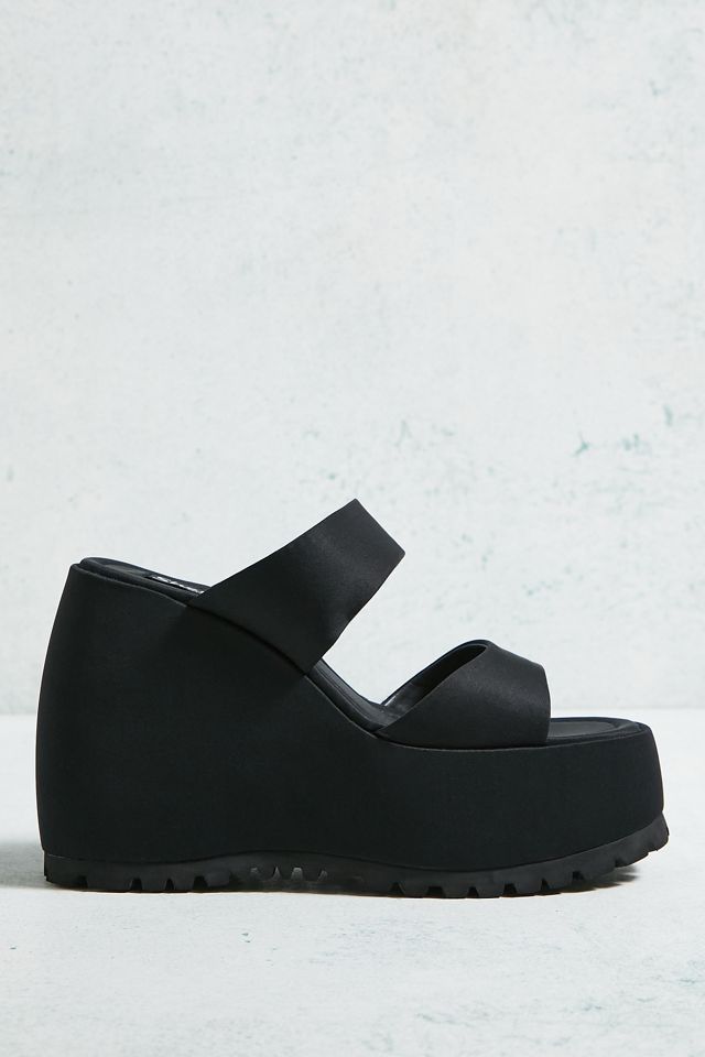 Sandalias Shelly's Gabriella Black Wedge Platform Sandalias #1