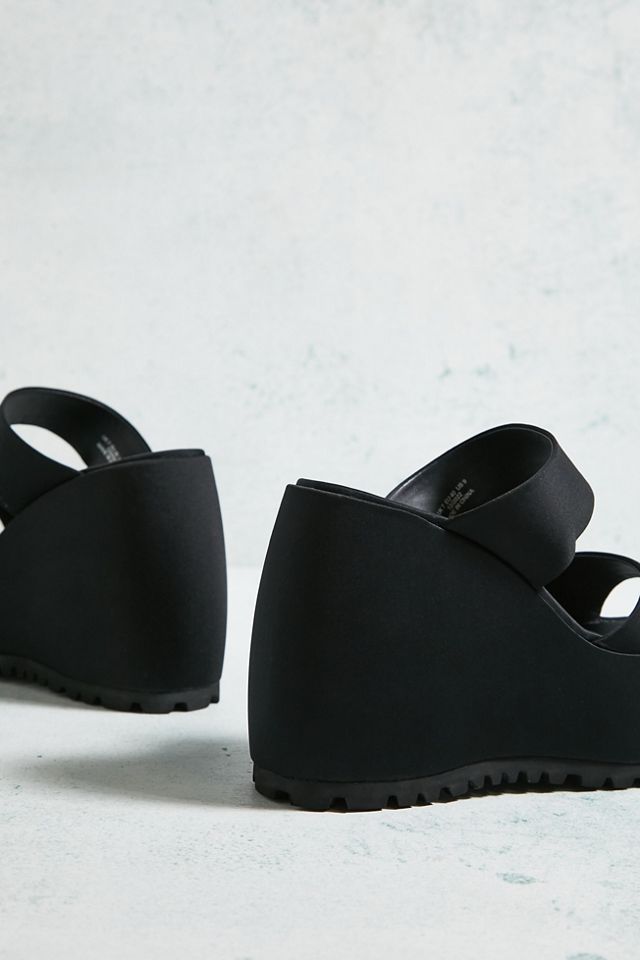 Sandalias Shelly's Gabriella Black Wedge Platform Sandalias #2