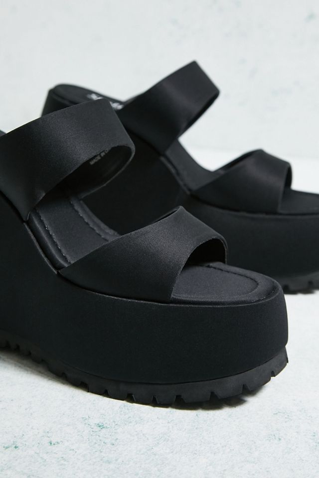 Sandalias Shelly's Gabriella Black Wedge Platform Sandalias #3