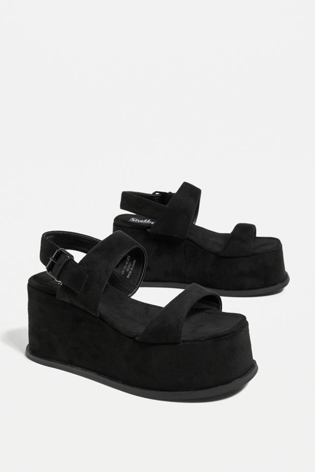 Shellys London Black Serafina Platform Sandals | Urban Outfitters UK