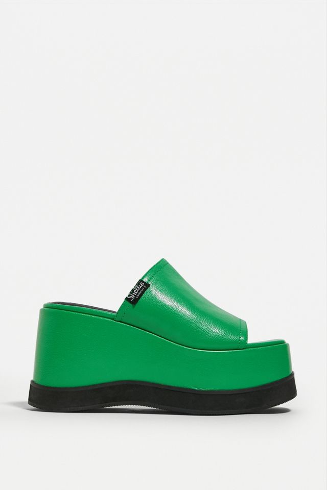 Shellys London Green Bubble Sandals #1