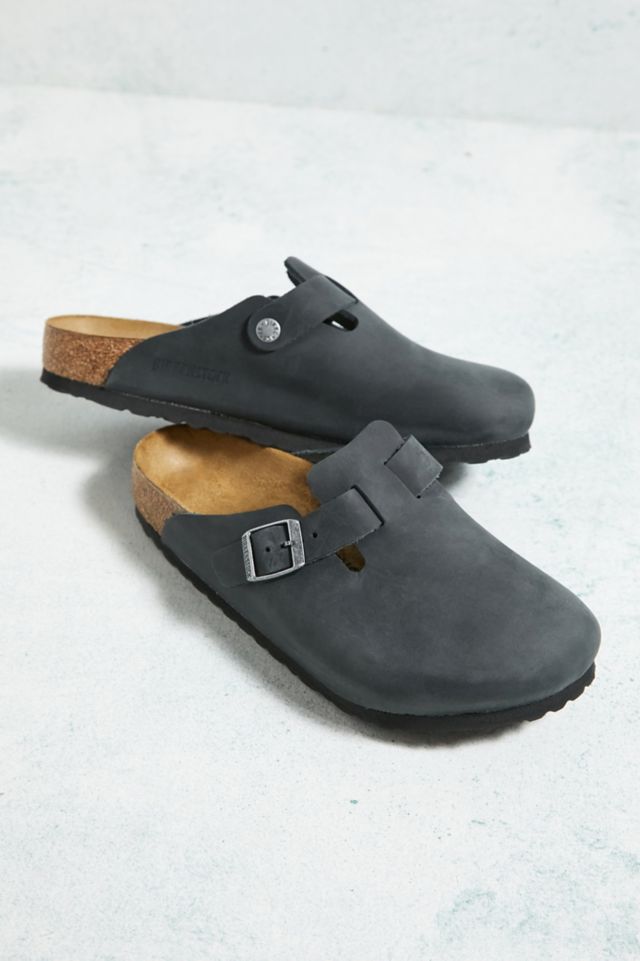 Birkenstock boston oiled leather hot sale black