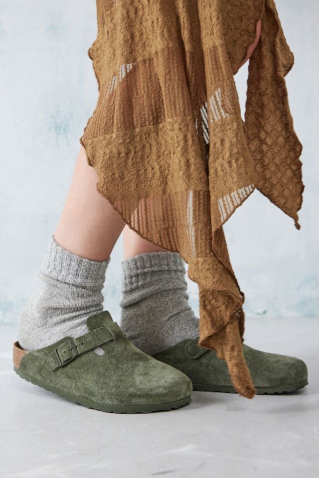 Birkenstock Boston Thyme Suede Clogs | Urban Outfitters UK