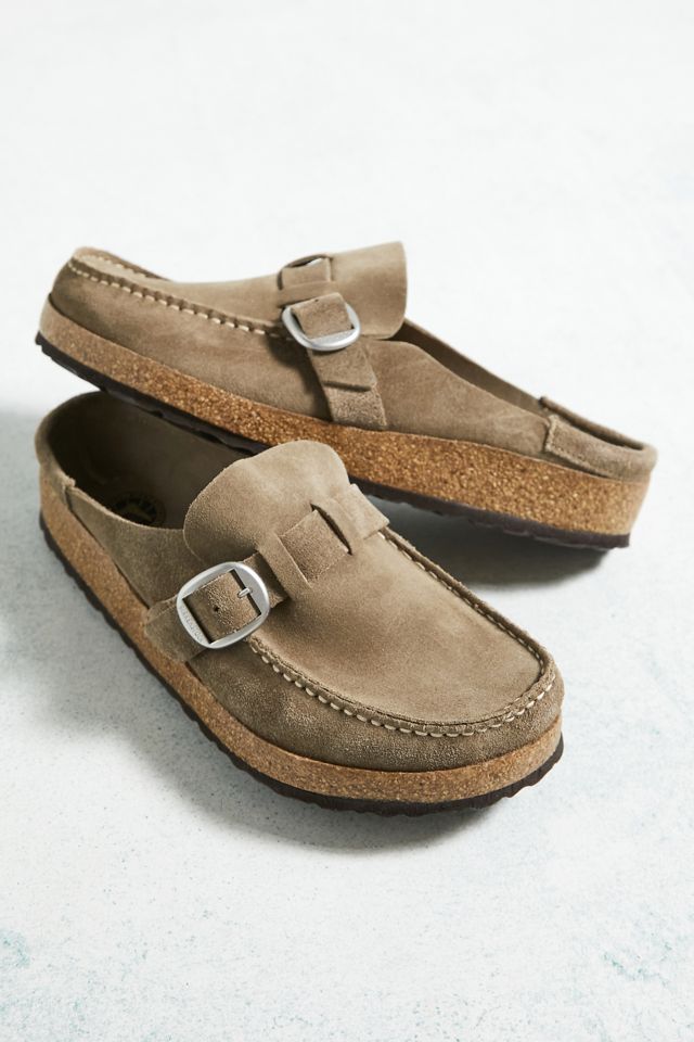 Birkenstock Zoccoli in pelle scamosciata Buckley Taupe #1