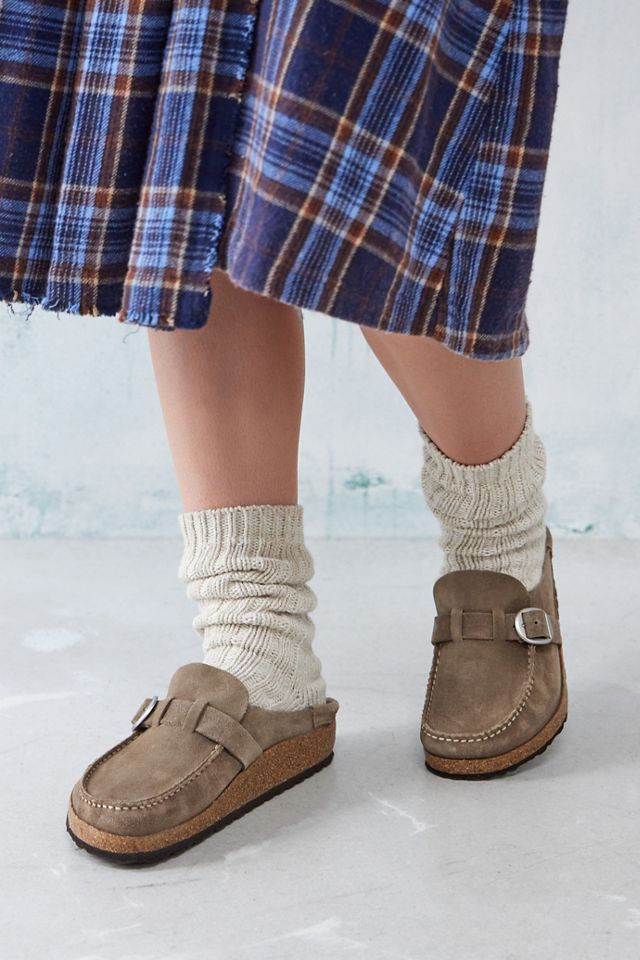 Birkenstock Zoccoli in pelle scamosciata Buckley Taupe #5