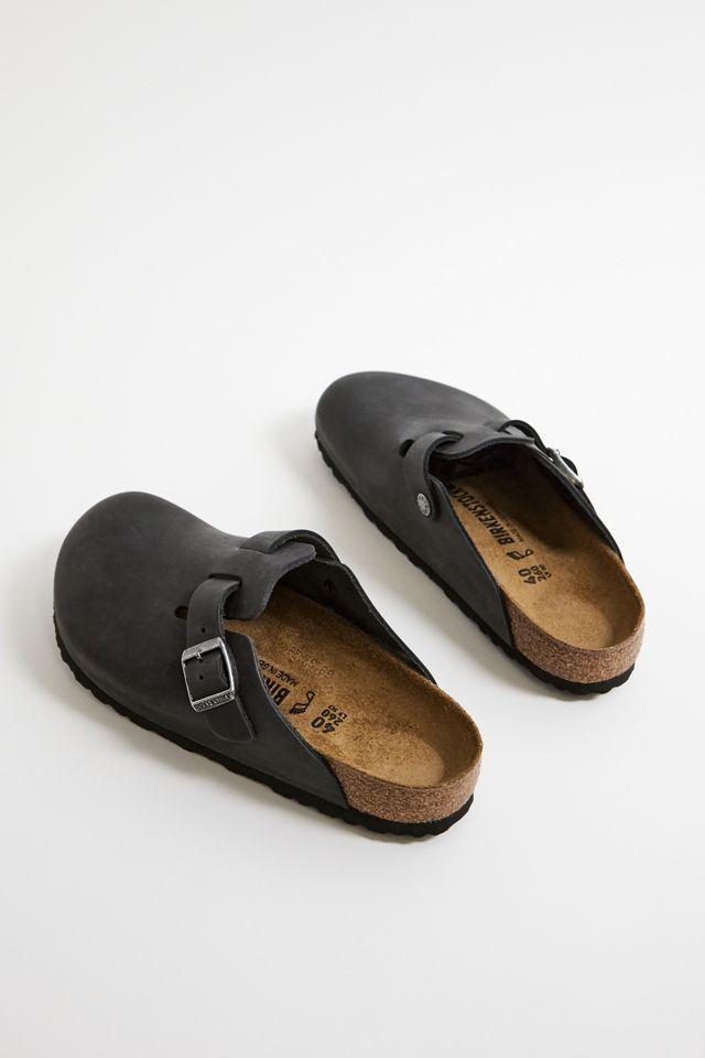 birkenstock black boston clogs