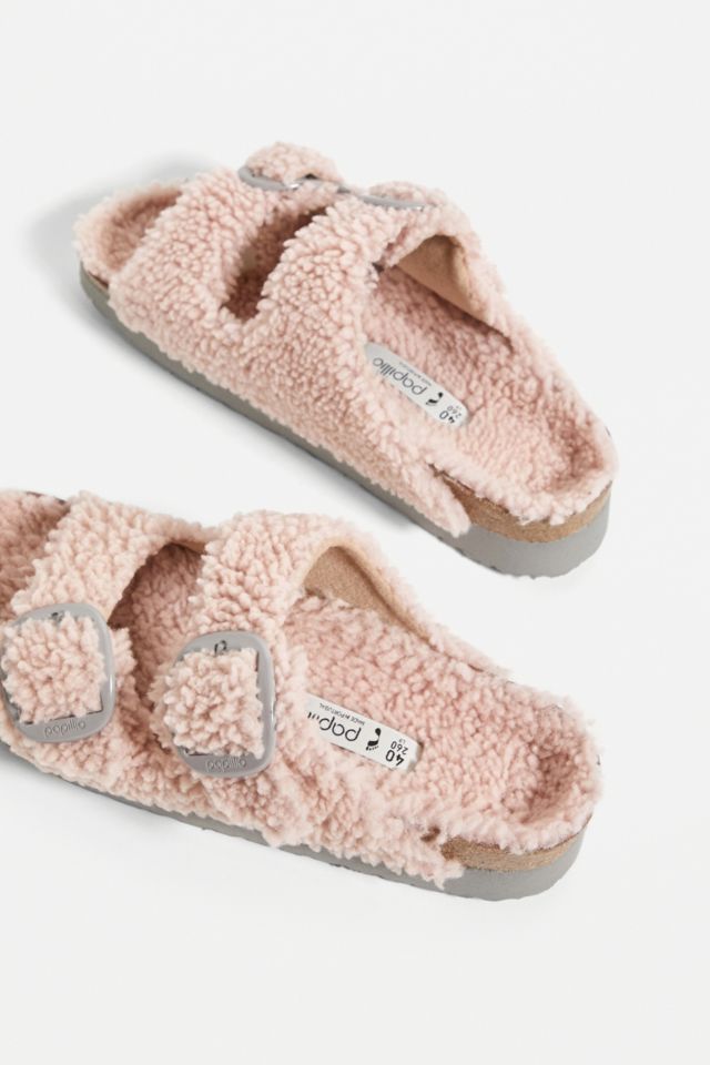 Birkenstock Papillo Arizona Teddy Shearling Sandals in Pink