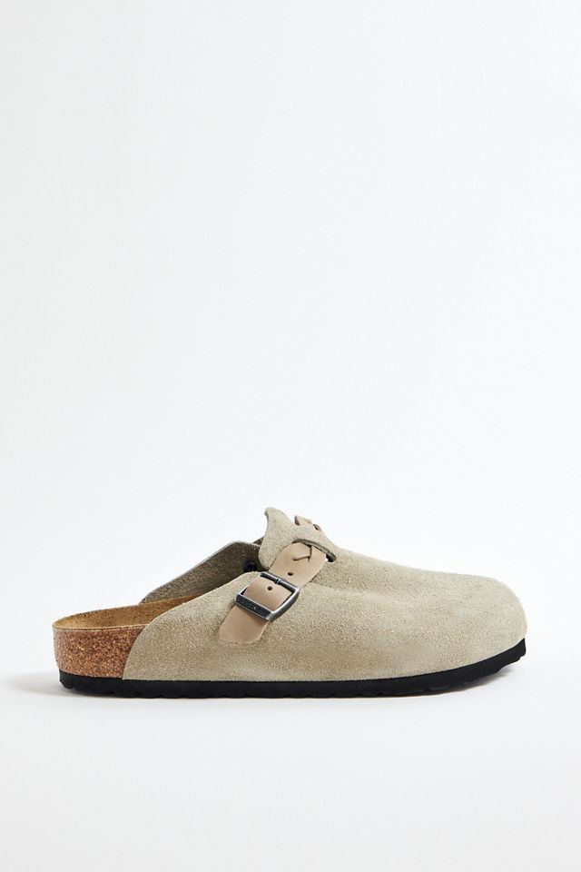 Birkenstock Braided Taupe Suede Boston Clogs #2